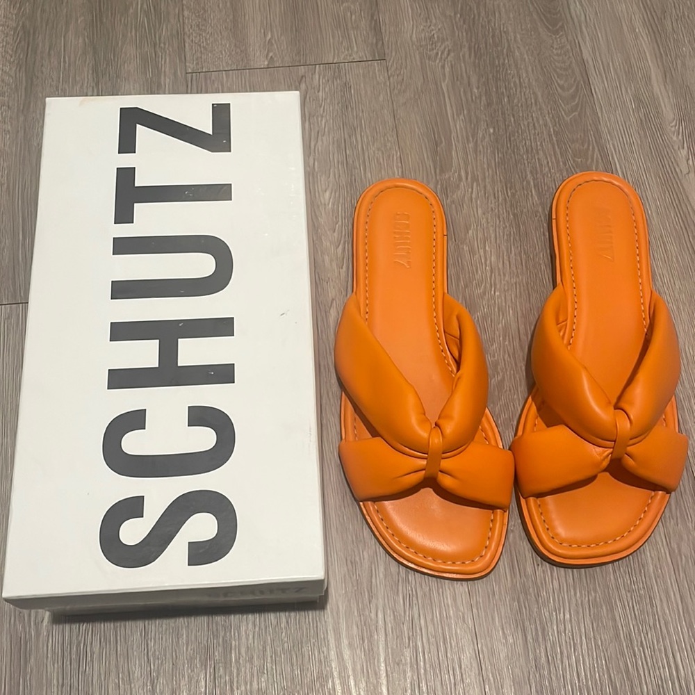 Schutz S-Fairy Slide - Bright Tangerine